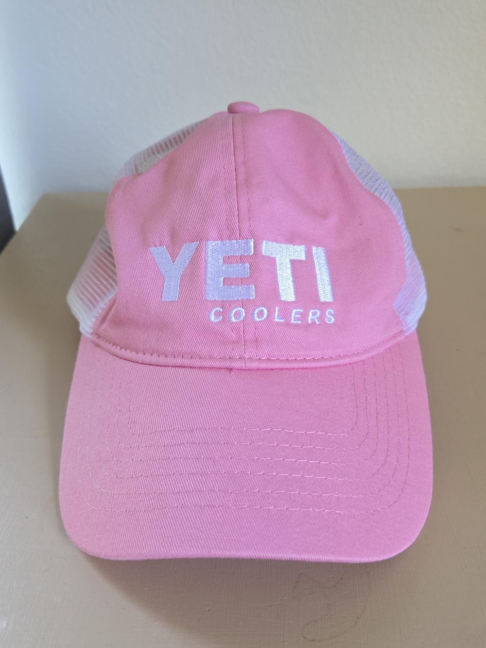 YETI Coolers Pink Mesh Trucker Hat